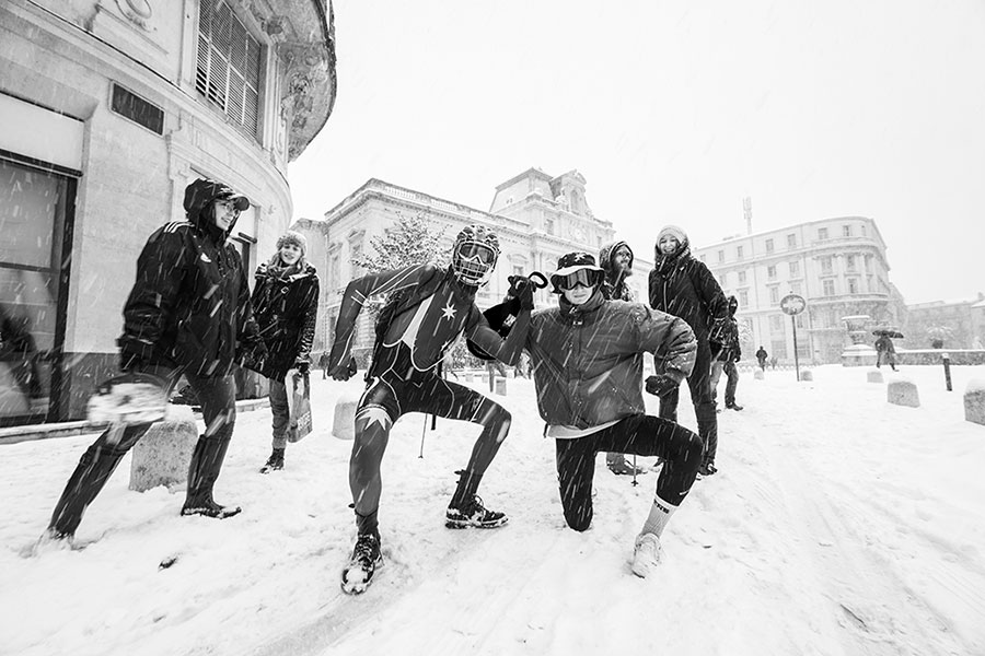 Montpellier sous la neige, Avenue Foch - 28 février 2018