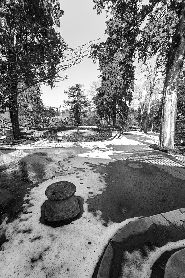 Montpellier sous la neige, Le Jardin des Plantes - 02 mars 2018