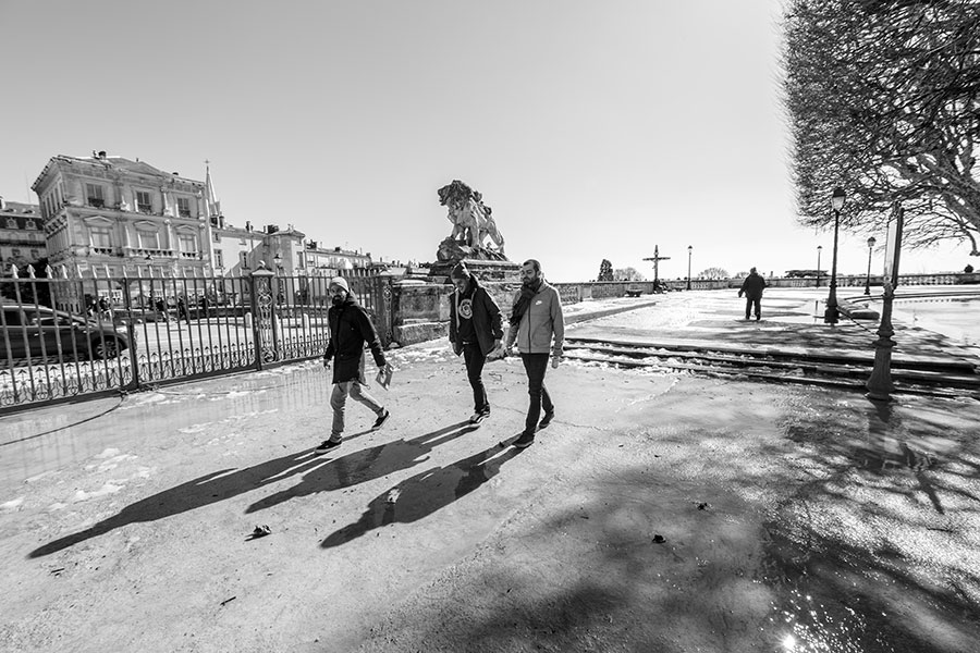 Montpellier sous la neige, Jardins du Peyrou - 02 mars 2018