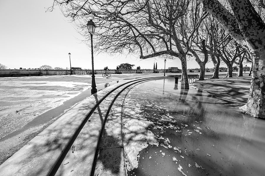 Montpellier sous la neige, Jardins du Peyrou - 02 mars 2018