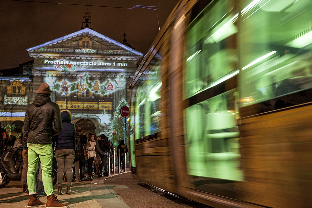 En Tram, Place St Denis - Montpellier