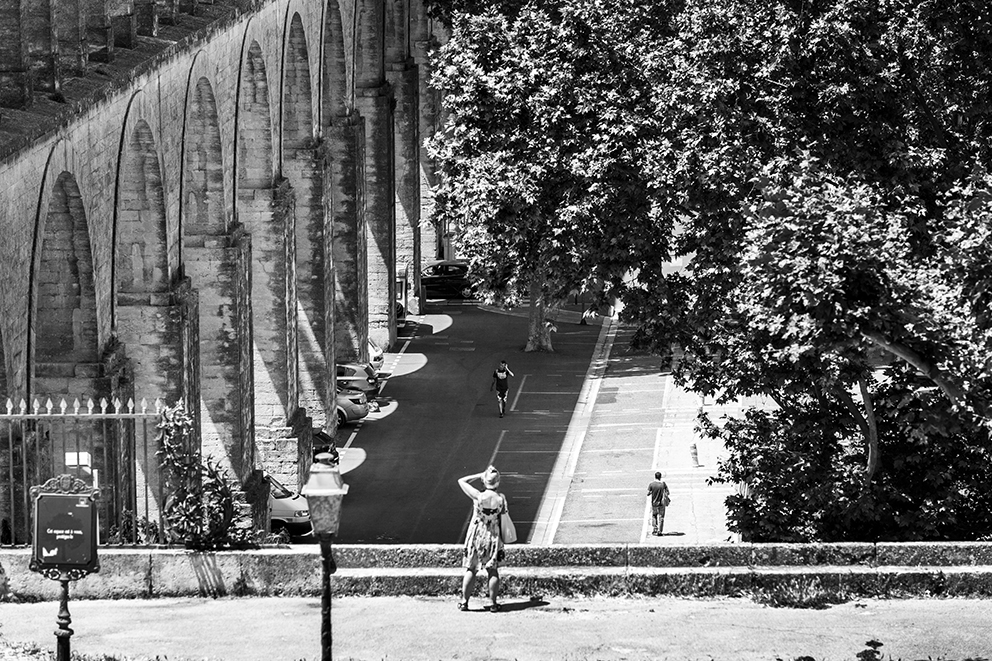 Les Arceaux vue du jardin du Peyrou - Montpellier