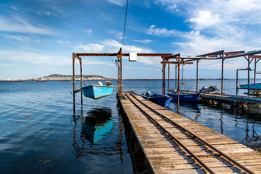 Sète, vue de Bouzigues