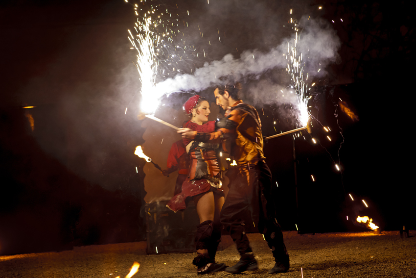 Battement de Feu, Cie Lunatypik - Soirée Entreprise BRL, Château du Pouget à Vérargues 2013-12-13