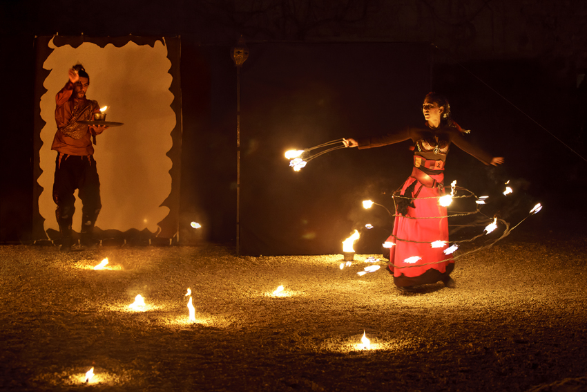 Battement de Feu, Cie Lunatypik - Soirée Entreprise BRL, Château du Pouget à Vérargues 2013-12-13