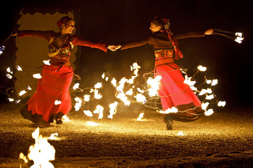 Battement de Feu, Cie Lunatypik - Soirée Entreprise BRL, Château du Pouget à Vérargues 2013-12-13