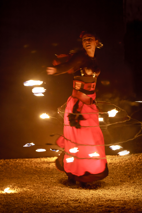 Battement de Feu, Cie Lunatypik - Soirée Entreprise BRL, Château du Pouget à Vérargues 2013-12-13